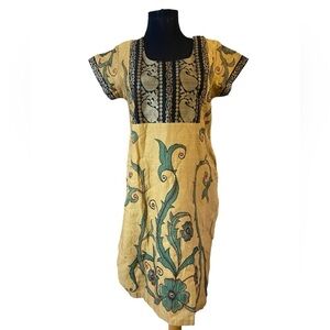 Dressline Yellow Embroidered Kurta